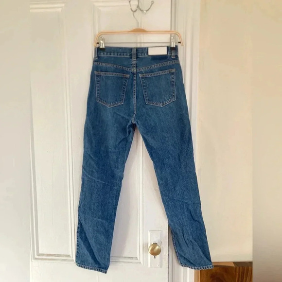 Re/Done Women's High Rise Jeans - Blue - Picture 4 of 7